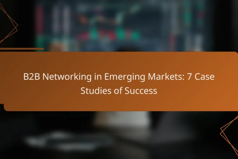 B2B Networking in Emerging Markets: 7 Case Studies of Success