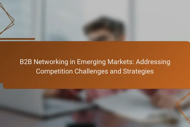 B2B Networking in Emerging Markets: Addressing Competition Challenges and Strategies