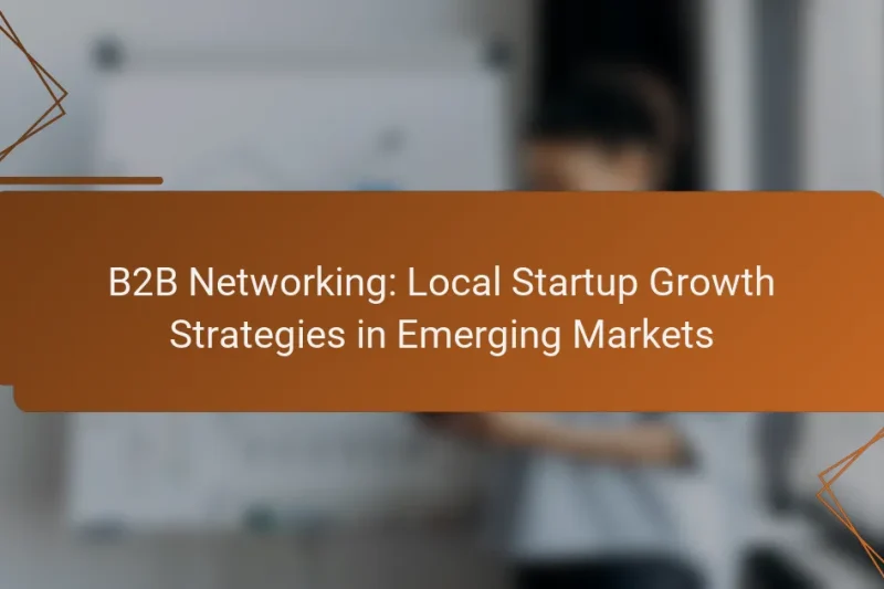 B2B Networking: Local Startup Growth Strategies in Emerging Markets