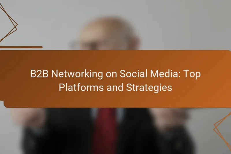 B2B Networking on Social Media: Top Platforms and Strategies