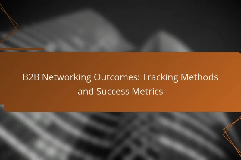B2B Networking Outcomes: Tracking Methods and Success Metrics