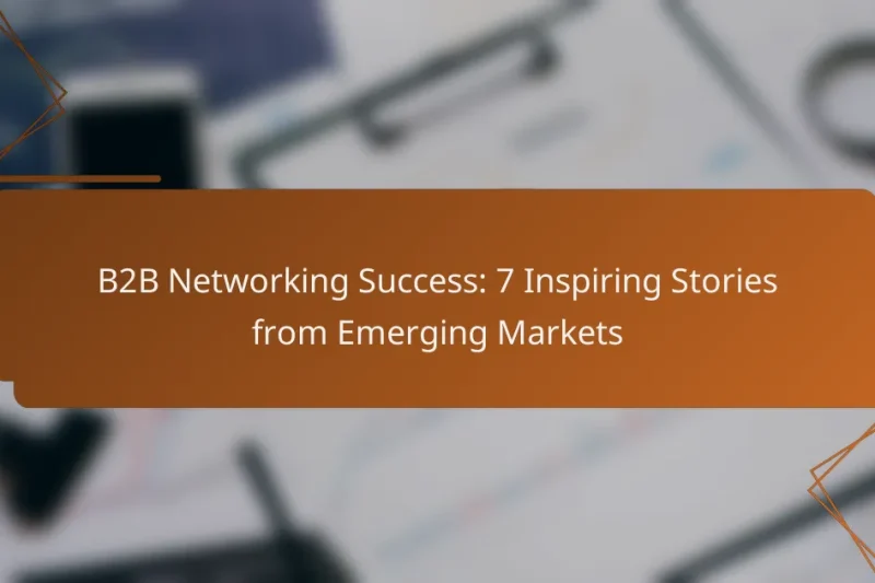B2B Networking Success: 7 Inspiring Stories from Emerging Markets