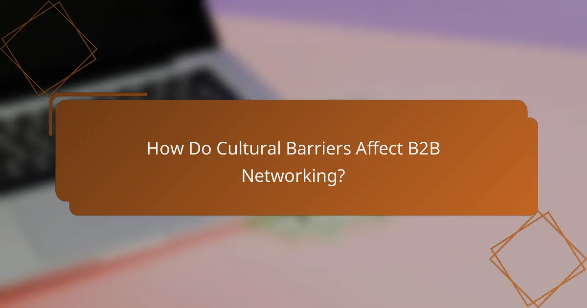 How Do Cultural Barriers Affect B2B Networking?