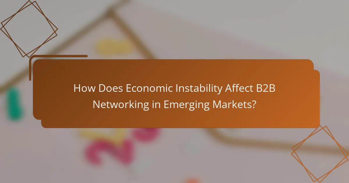 How Does Economic Instability Affect B2B Networking in Emerging Markets?
