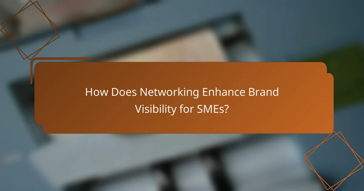 How Does Networking Enhance Brand Visibility for SMEs?